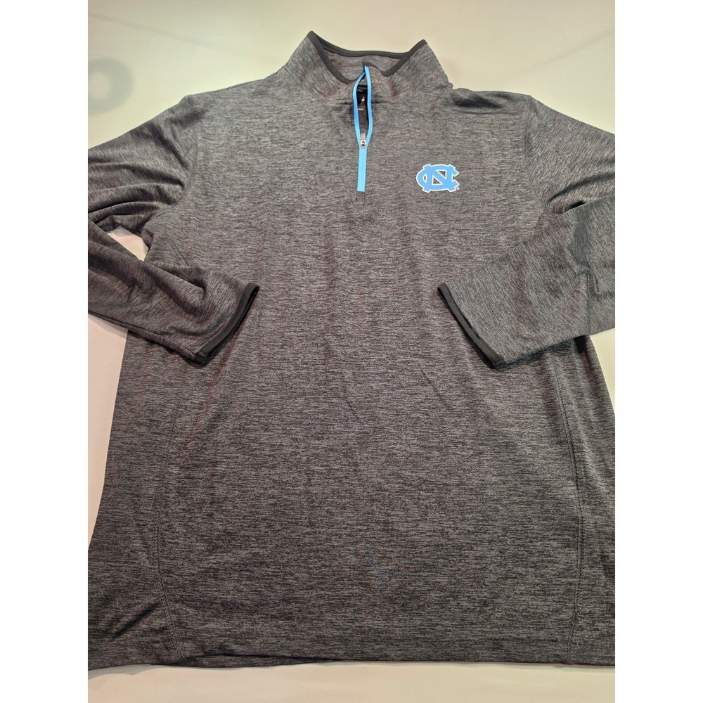 Colosseum North Carolina Tar Heels Mens Medium 1/4 Zip Pullover Grey Heather NC